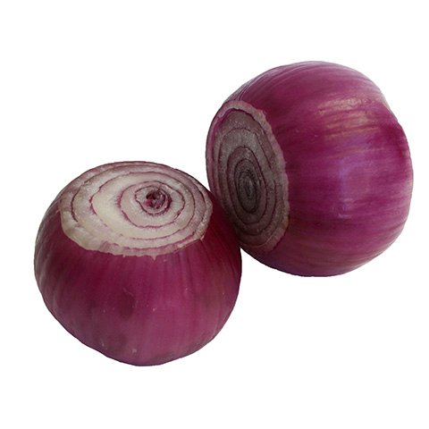 Onion red peeled
